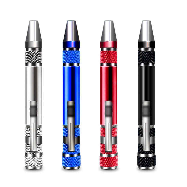8 in 1 Schraubendreher Aluminiumlegierung Kombinations-Demontage Stift Reparaturschraubendreher, 8 in 1 Blau, 8 in 1 Rot, 8 in 1 Silber