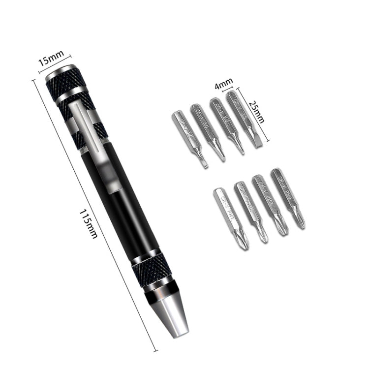 8 in 1 Schraubendreher Aluminiumlegierung Kombinations-Demontage Stift Reparaturschraubendreher, 8 in 1 Blau, 8 in 1 Rot, 8 in 1 Silber