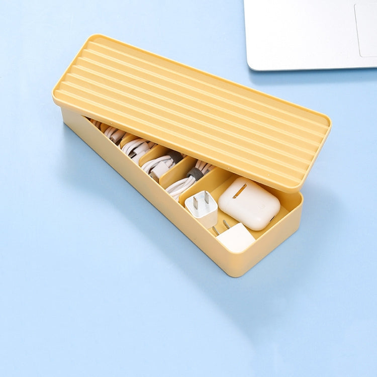 Desktop-Datenkabel-Aufbewahrungsbox, staubdichte Kabelbox, einlagig