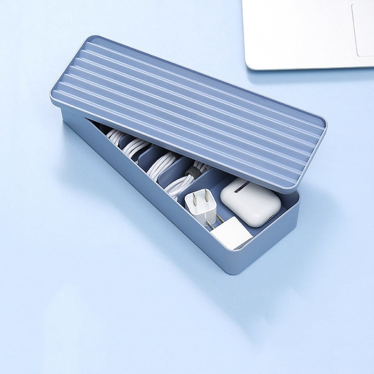 Desktop-Datenkabel-Aufbewahrungsbox, staubdichte Kabelbox, einlagig