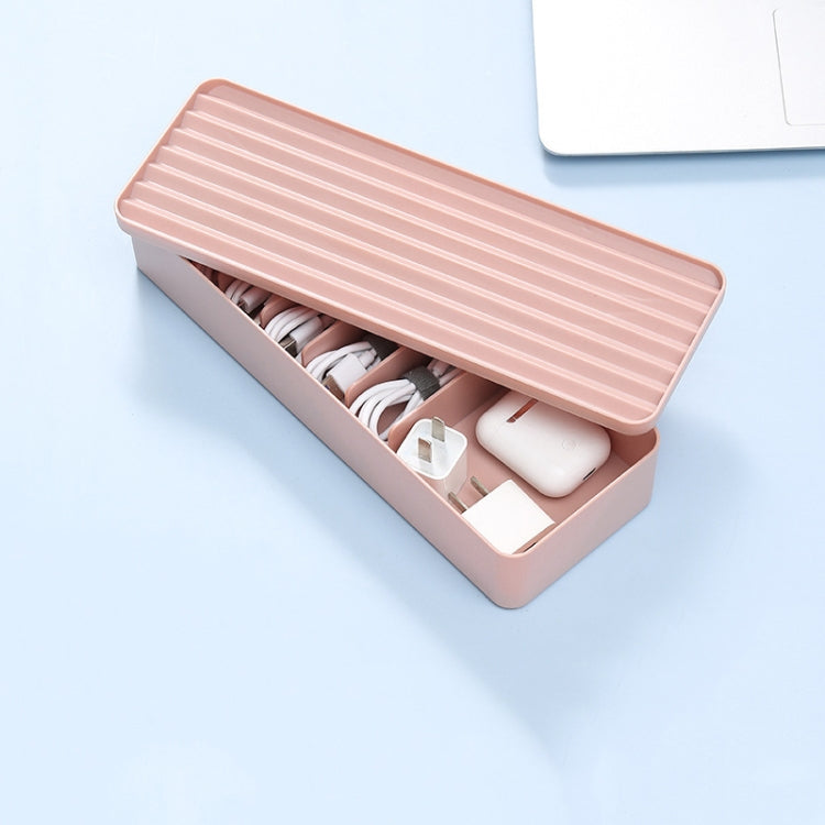 Desktop-Datenkabel-Aufbewahrungsbox, staubdichte Kabelbox, einlagig