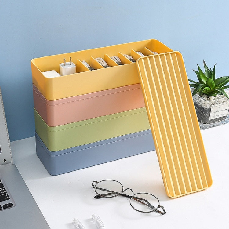 Desktop-Datenkabel-Aufbewahrungsbox, staubdichte Kabelbox, einlagig