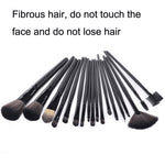 Makeup Brush Set Loose Powder Brush Makeup Tool, 15 PCS / Set Black, 15 PCS / Set Wood Color, 18 PCS / Set Wood Color