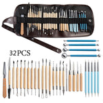 Töpferwerkzeug-Set Töpfer Ton Stein Schnitzmesser DIY Ton Kombinationswerkzeug, 22 in 1, 24 in 1, 27 in 1, 32 in 1