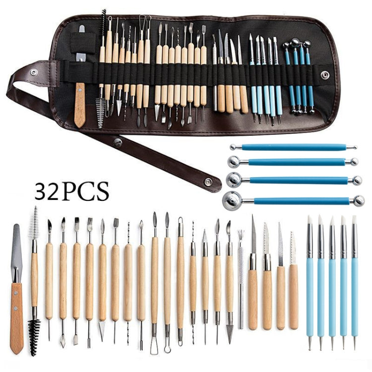 Töpferwerkzeug-Set Töpfer Ton Stein Schnitzmesser DIY Ton Kombinationswerkzeug, 22 in 1, 24 in 1, 27 in 1, 32 in 1