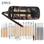 Töpferwerkzeug-Set Töpfer Ton Stein Schnitzmesser DIY Ton Kombinationswerkzeug, 22 in 1, 24 in 1, 27 in 1, 32 in 1