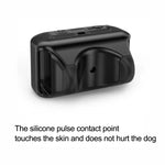Wiederaufladbares Hundehalsband mit automatischer Bellstoppfunktion, automatische Bellstoppfunktion Schwarz, automatische Bellstoppfunktion Schwarz-Weiße Punkte