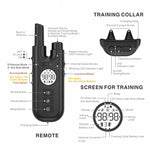 Intelligentes ferngesteuertes Hundetrainingshalsband mit automatischer Bellstoppfunktion, Halsband schwarz, Halsband weiß