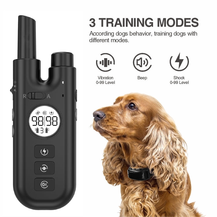 Intelligentes ferngesteuertes Hundetrainingshalsband mit automatischer Bellstoppfunktion, Halsband schwarz, Halsband weiß