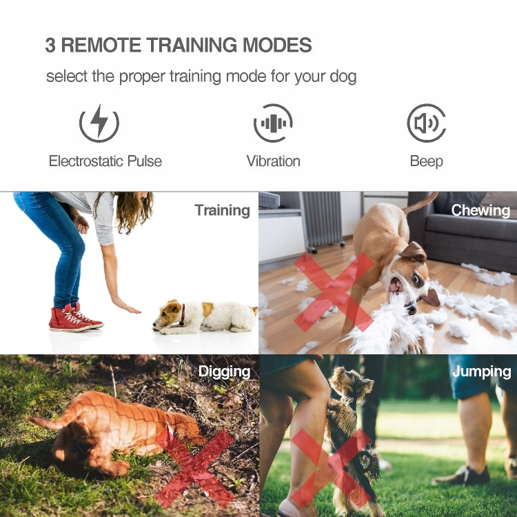 Intelligentes ferngesteuertes Hundetrainingshalsband mit automatischer Bellstoppfunktion, Halsband schwarz, Halsband weiß