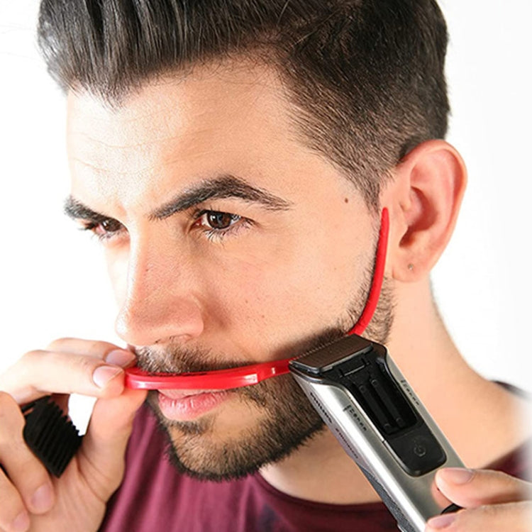 2 Sets Bart-Styling-Board Rasierwerkzeuge für Friseure, Stil:, Form Lineal+Stift, Form Lineal+Stift+Bärtiges Modell, Form Lineal x 2+Stift+Bärtiges Modell