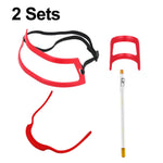 2 Sets Bart-Styling-Board Rasierwerkzeuge für Friseure, Stil:, Form Lineal+Stift, Form Lineal+Stift+Bärtiges Modell, Form Lineal x 2+Stift+Bärtiges Modell