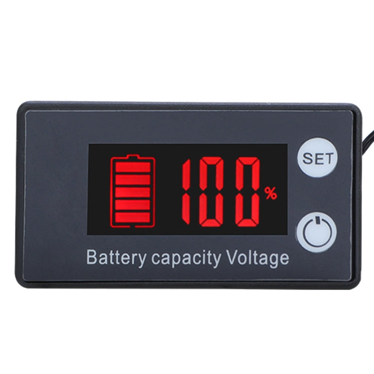 Zweizeiliger Digitalanzeige DC-Voltmeter Blei-Säure Lithium Batterie Ladegerät, Farbe:, Rot, Grün, Blau, Weiß, Rot+Temperatur, Grün+Temperatur, Blau+Temperatur, Weiß+Temperatur