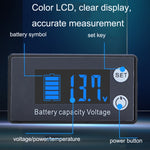 Zweizeiliger Digitalanzeige DC-Voltmeter Blei-Säure Lithium Batterie Ladegerät, Farbe:, Rot, Grün, Blau, Weiß, Rot+Temperatur, Grün+Temperatur, Blau+Temperatur, Weiß+Temperatur