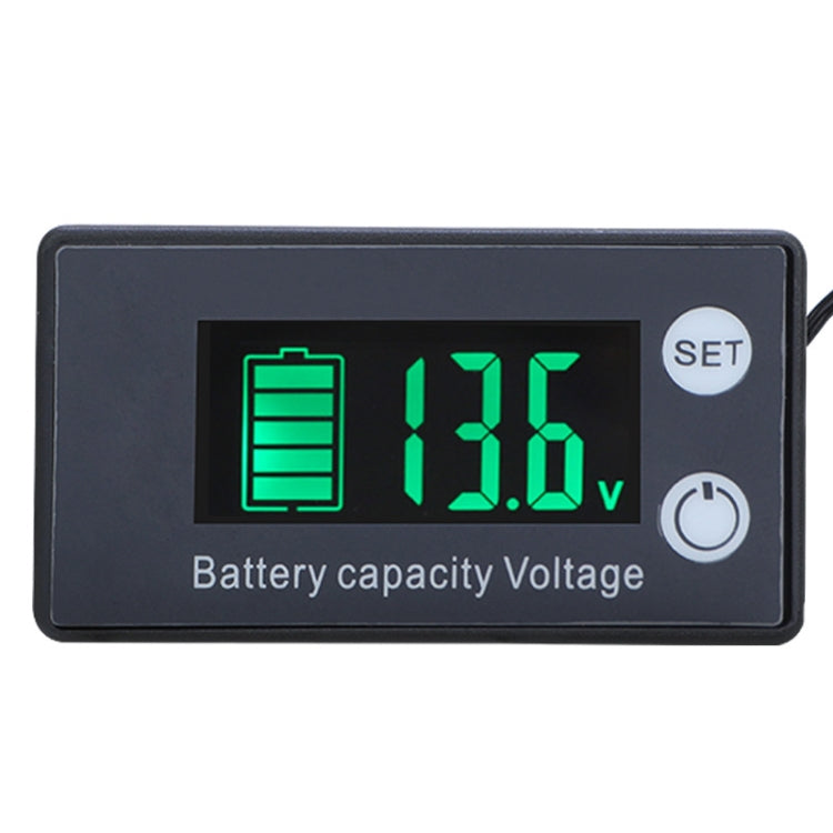 Zweizeiliger Digitalanzeige DC-Voltmeter Blei-Säure Lithium Batterie Ladegerät, Farbe:, Rot, Grün, Blau, Weiß, Rot+Temperatur, Grün+Temperatur, Blau+Temperatur, Weiß+Temperatur