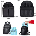 Schulranzen Trenn-Organizer Aufbewahrungstasche Computer-Rucksack-Innentasche, Klein Schwarz, Klein Pink, Klein Hellblau, Klein Blau Firebird, Klein Grau, Klein Pink gestreift, Klein Marine gestreift, Klein Blau, Klein Marine, Groß Schwarz, Groß Hellblau