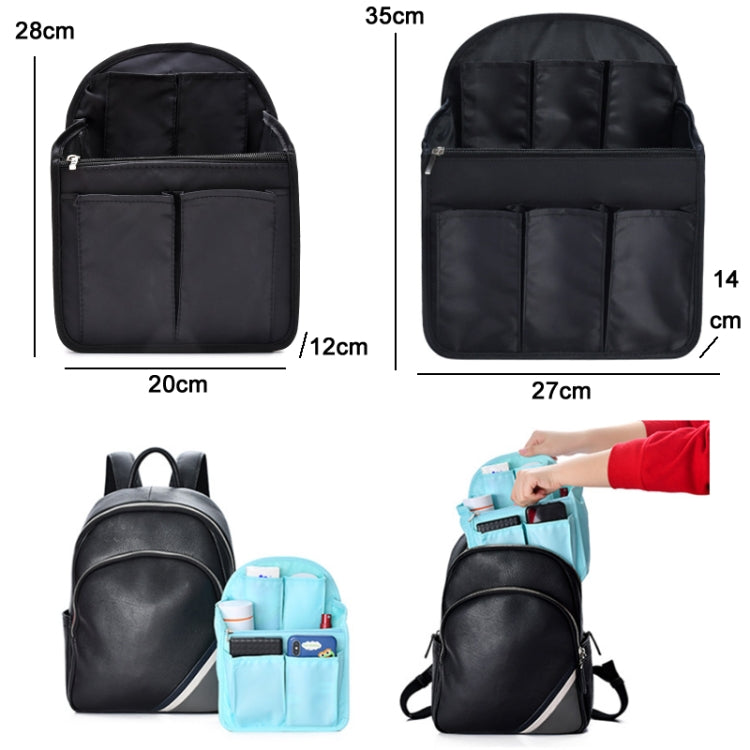 Schulranzen Trenn-Organizer Aufbewahrungstasche Computer-Rucksack-Innentasche, Klein Schwarz, Klein Pink, Klein Hellblau, Klein Blau Firebird, Klein Grau, Klein Pink gestreift, Klein Marine gestreift, Klein Blau, Klein Marine, Groß Schwarz, Groß Hellblau