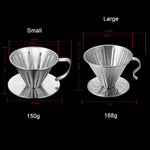 Doppelwandiger Edelstahl Pour-over Kaffeefilter, Größe:, Klein