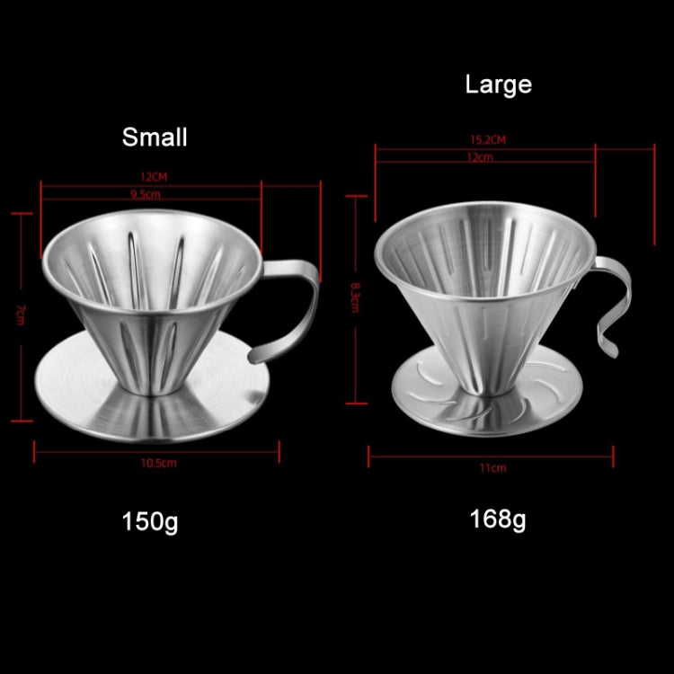 Doppelwandiger Edelstahl Pour-over Kaffeefilter, Größe:, Klein