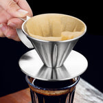 Doppelwandiger Edelstahl Pour-over Kaffeefilter, Größe:, Klein
