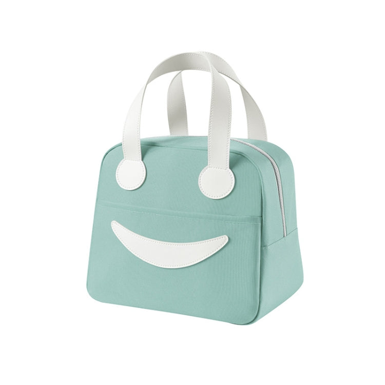 Smile Lunchtasche mit Ledergriffen, Größe: S (Grün), S (Grün), S (Pink), S (Grau), S (Marineblau), S (Gelb), L (Grün), L (Pink), L (Grau), L (Marineblau), L (Gelb)