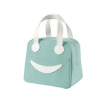Smile Lunchtasche mit Ledergriffen, Größe: S (Grün), S (Grün), S (Pink), S (Grau), S (Marineblau), S (Gelb), L (Grün), L (Pink), L (Grau), L (Marineblau), L (Gelb)
