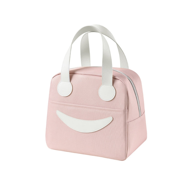 Smile Lunchtasche mit Ledergriffen, Größe: S (Grün), S (Grün), S (Pink), S (Grau), S (Marineblau), S (Gelb), L (Grün), L (Pink), L (Grau), L (Marineblau), L (Gelb)