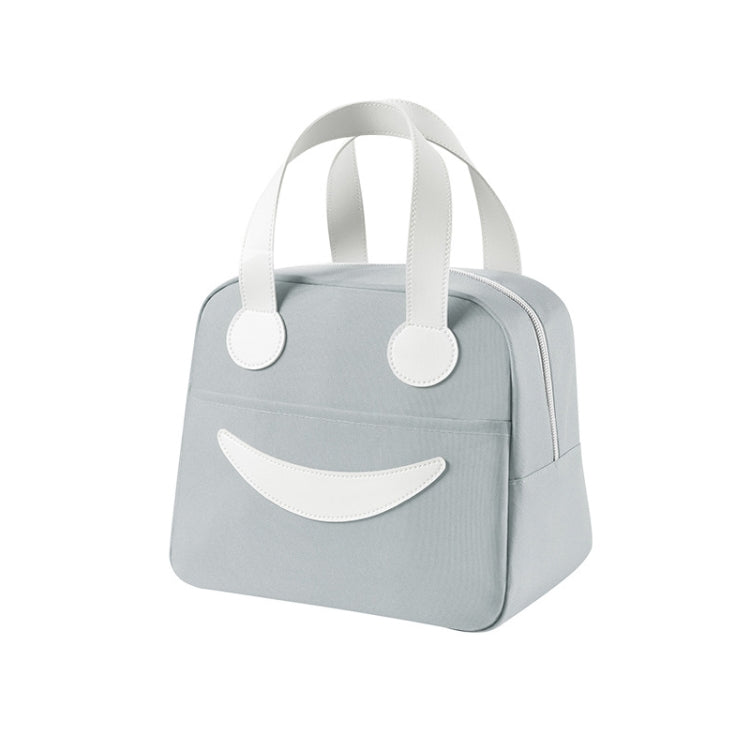 Smile Lunchtasche mit Ledergriffen, Größe: S (Grün), S (Grün), S (Pink), S (Grau), S (Marineblau), S (Gelb), L (Grün), L (Pink), L (Grau), L (Marineblau), L (Gelb)
