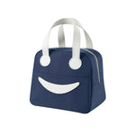 Smile Lunchtasche mit Ledergriffen, Größe: S (Grün), S (Grün), S (Pink), S (Grau), S (Marineblau), S (Gelb), L (Grün), L (Pink), L (Grau), L (Marineblau), L (Gelb)