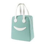 Smile Lunchtasche mit Ledergriffen, Größe: S (Grün), S (Grün), S (Pink), S (Grau), S (Marineblau), S (Gelb), L (Grün), L (Pink), L (Grau), L (Marineblau), L (Gelb)