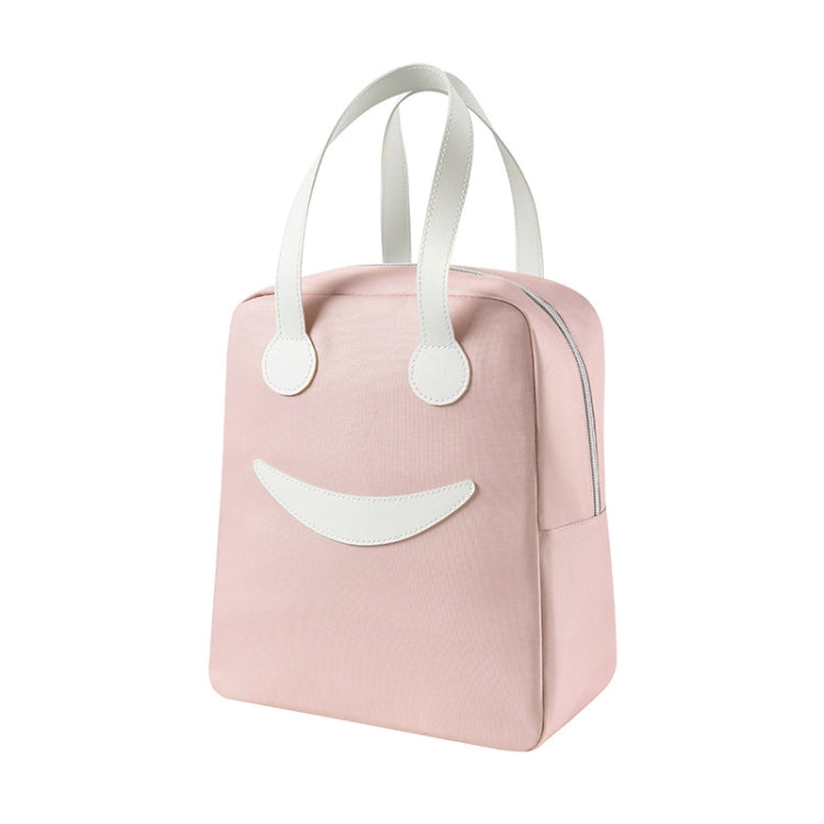 Smile Lunchtasche mit Ledergriffen, Größe: S (Grün), S (Grün), S (Pink), S (Grau), S (Marineblau), S (Gelb), L (Grün), L (Pink), L (Grau), L (Marineblau), L (Gelb)