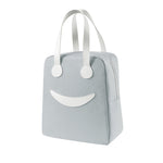 Smile Lunchtasche mit Ledergriffen, Größe: S (Grün), S (Grün), S (Pink), S (Grau), S (Marineblau), S (Gelb), L (Grün), L (Pink), L (Grau), L (Marineblau), L (Gelb)