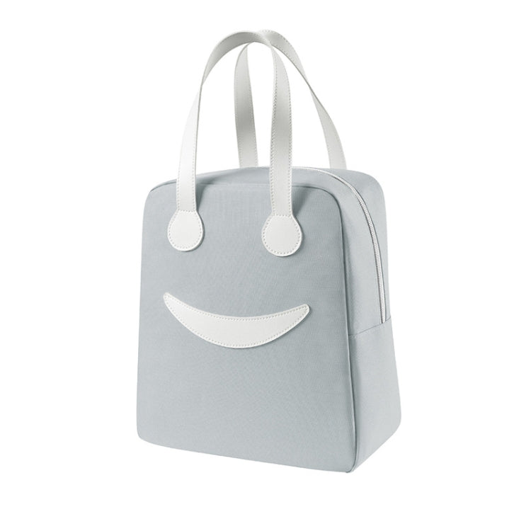 Smile Lunchtasche mit Ledergriffen, Größe: S (Grün), S (Grün), S (Pink), S (Grau), S (Marineblau), S (Gelb), L (Grün), L (Pink), L (Grau), L (Marineblau), L (Gelb)