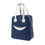 Smile Lunchtasche mit Ledergriffen, Größe: S (Grün), S (Grün), S (Pink), S (Grau), S (Marineblau), S (Gelb), L (Grün), L (Pink), L (Grau), L (Marineblau), L (Gelb)