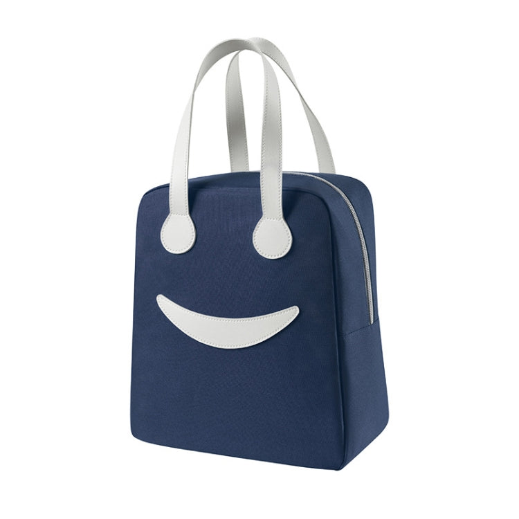 Smile Lunchtasche mit Ledergriffen, Größe: S (Grün), S (Grün), S (Pink), S (Grau), S (Marineblau), S (Gelb), L (Grün), L (Pink), L (Grau), L (Marineblau), L (Gelb)