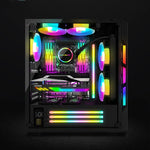 ARGB Gehäuse-Lichtleiste Computer Dekorative Silikon LED-Lampenleiste, Y360 Rund