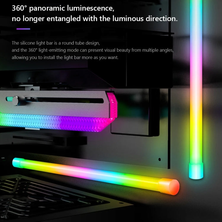 ARGB Gehäuse-Lichtleiste Computer Dekorative Silikon LED-Lampenleiste, Y360 Rund