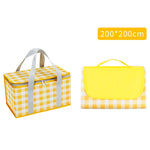 JY2209 Camping feuchtigkeitsdichtes tragbares Picknickkorb-Set, Spez.: Rot Weiß, Gelb Weiß, Blätter, Rot Weiß+150x100cm, Gelb Weiß+150x100cm, Blätter+150x100cm, Rot Weiß+150x200cm, Gelb Weiß+150x200cm, Blätter+150x200cm, Rot Weiß+200x200cm