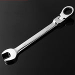 Kombinierter Ratschen-Schlüssel mit Flexiblem Kopf Doppelfunktion Ratschenwerkzeug, 6mm, 7mm, 9mm, 11mm, 24mm, 16mm, 18mm, 20mm, 21mm, 22mm, 23mm