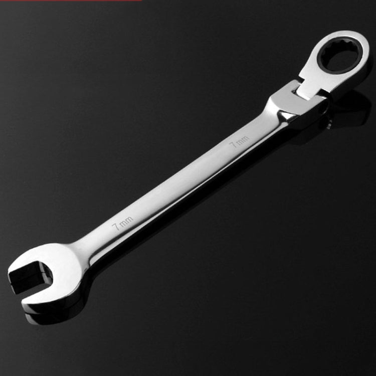 Kombinierter Ratschen-Schlüssel mit Flexiblem Kopf Doppelfunktion Ratschenwerkzeug, 6mm, 7mm, 9mm, 11mm, 24mm, 16mm, 18mm, 20mm, 21mm, 22mm, 23mm