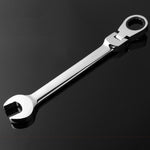 Kombinierter Ratschen-Schlüssel mit Flexiblem Kopf Doppelfunktion Ratschenwerkzeug, 6mm, 7mm, 9mm, 11mm, 24mm, 16mm, 18mm, 20mm, 21mm, 22mm, 23mm