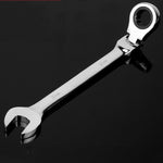 Kombinierter Ratschen-Schlüssel mit Flexiblem Kopf Doppelfunktion Ratschenwerkzeug, 6mm, 7mm, 9mm, 11mm, 24mm, 16mm, 18mm, 20mm, 21mm, 22mm, 23mm