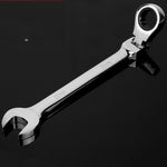 Kombinierter Ratschen-Schlüssel mit Flexiblem Kopf Doppelfunktion Ratschenwerkzeug, 6mm, 7mm, 9mm, 11mm, 24mm, 16mm, 18mm, 20mm, 21mm, 22mm, 23mm