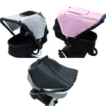 Universal-Kinderwagenzubehör Sonnenschutz mit sichtbarem Verdeck, Grau, Pink, Schwarz