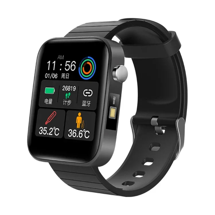 T68 1,54 Zoll Smartwatch mit Körpertemperaturüberwachung und Taschenlampenfunktion