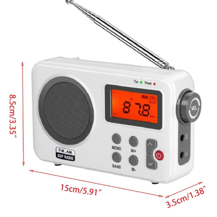 SY-8801 Tragbares Retro-Radio HD LCD-Bildschirm Gewicht Bass Kurzwellenradio, SY-8801