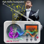 SY-8801 Tragbares Retro-Radio HD LCD-Bildschirm Gewicht Bass Kurzwellenradio, SY-8801