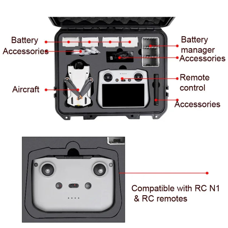 Wasserdichte Aufbewahrungsbox, Tragetasche und Schutzbox für DJI Mini 3 Pro, Ausführung 2