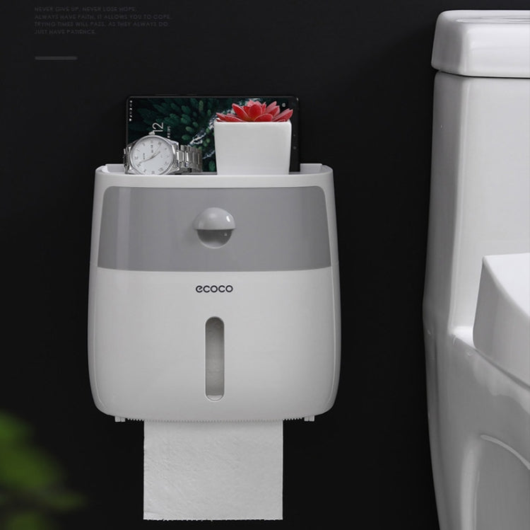 ECOCO E1804 Toiletten-Multifunktions-Doppel-Lagen-Tissue-Rack, Weiß+Grau, Weiß+Schwarz, Rosa+Rosa, Blau+Blau