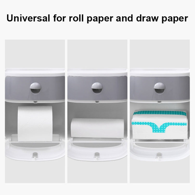 ECOCO E1804 Toiletten-Multifunktions-Doppel-Lagen-Tissue-Rack, Weiß+Grau, Weiß+Schwarz, Rosa+Rosa, Blau+Blau